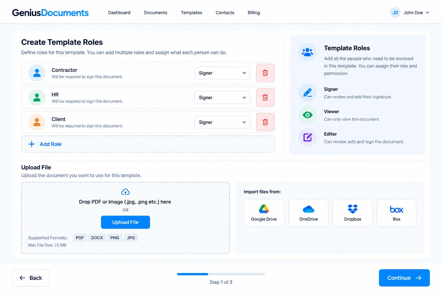 Team Collaboration and Template Roles